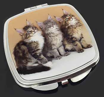 Cute Maine Coon Kittens Make-Up Compact Mirror