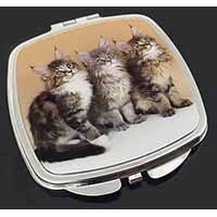 Cute Maine Coon Kittens Make-Up Compact Mirror