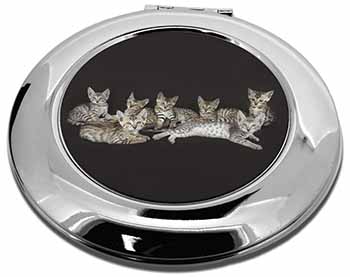 Bengal Kittens Posing for Camera Make-Up Round Compact Mirror