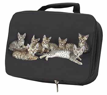 Bengal Kittens Posing for Camera Black Insulated School Lunch Box/Picnic Bag