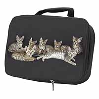 Bengal Kittens Posing for Camera Black Insulated School Lunch Box/Picnic Bag