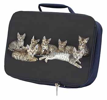 Bengal Kittens Posing for Camera Navy Insulated School Lunch Box/Picnic Bag