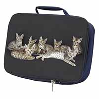 Bengal Kittens Posing for Camera Navy Insulated School Lunch Box/Picnic Bag