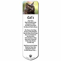 Beautiful Fluffy Black Cat Bookmark, Book mark, Printed full colour