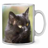 Beautiful Fluffy Black Cat Ceramic 10oz Coffee Mug/Tea Cup