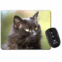 Beautiful Fluffy Black Cat Computer Mouse Mat