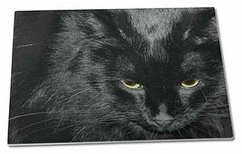 Large Glass Cutting Chopping Board Gorgeous Black Cat