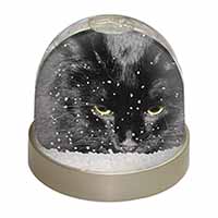 Gorgeous Black Cat Snow Globe Photo Waterball