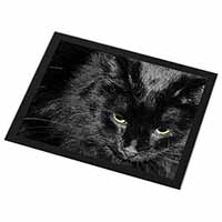 Gorgeous Black Cat Black Rim High Quality Glass Placemat