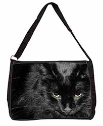 Gorgeous Black Cat Large Black Laptop Shoulder Bag School/College