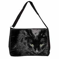 Gorgeous Black Cat Large Black Laptop Shoulder Bag School/College