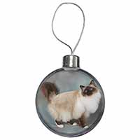 Gorgeous Birman Cat Christmas Bauble