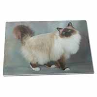 Large Glass Cutting Chopping Board Gorgeous Birman Cat