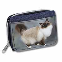 Gorgeous Birman Cat Unisex Denim Purse Wallet