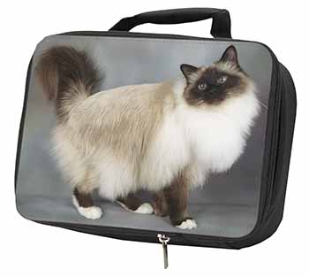 Gorgeous Birman Cat Black Insulated School Lunch Box/Picnic Bag