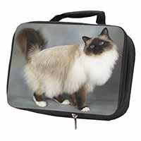 Gorgeous Birman Cat Black Insulated School Lunch Box/Picnic Bag