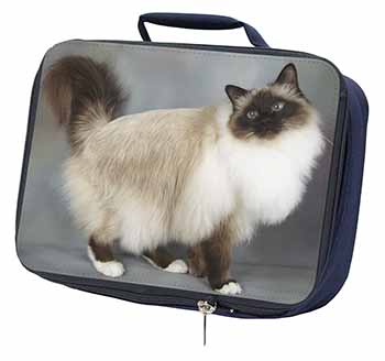 Gorgeous Birman Cat Navy Insulated School Lunch Box/Picnic Bag