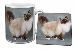 Gorgeous Birman Cat Mug and Coaster Set