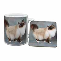 Gorgeous Birman Cat Mug and Coaster Set