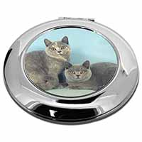 British Shorthair Cats Make-Up Round Compact Mirror