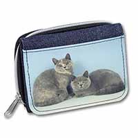 British Shorthair Cats Unisex Denim Purse Wallet