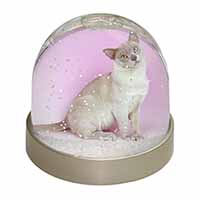 Lilac Burmese Cat Snow Globe Photo Waterball