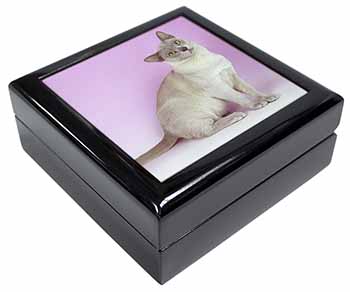 Lilac Burmese Cat Keepsake/Jewellery Box