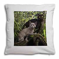 Burmese Cats Soft White Velvet Feel Scatter Cushion