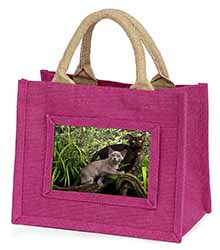 Burmese Cats Little Girls Small Pink Jute Shopping Bag