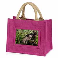 Burmese Cats Little Girls Small Pink Jute Shopping Bag