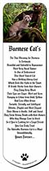 Burmese Cats Bookmark, Book mark, Printed full colour
