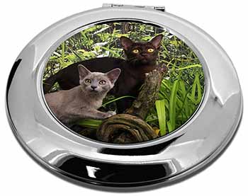 Burmese Cats Make-Up Round Compact Mirror