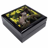 Burmese Cats Amoungst Daffodils Keepsake/Jewellery Box