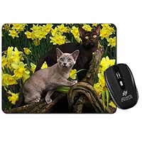 Burmese Cats Amoungst Daffodils Computer Mouse Mat