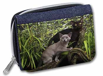 Burmese Cats Unisex Denim Purse Wallet