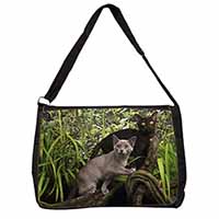 Burmese Cats Large Black Laptop Shoulder Bag School/College