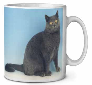 Blue Chartreax Cat Ceramic 10oz Coffee Mug/Tea Cup