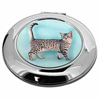 Egyptian Mau Cat Make-Up Round Compact Mirror