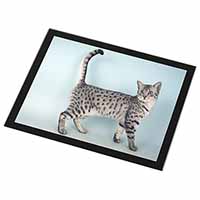 Egyptian Mau Cat Black Rim High Quality Glass Placemat