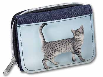 Egyptian Mau Cat Unisex Denim Purse Wallet