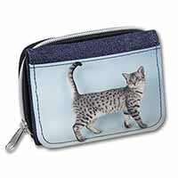 Egyptian Mau Cat Unisex Denim Purse Wallet