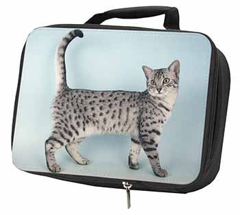 Egyptian Mau Cat Black Insulated School Lunch Box/Picnic Bag
