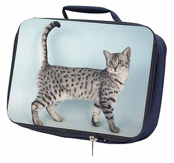 Egyptian Mau Cat Navy Insulated School Lunch Box/Picnic Bag