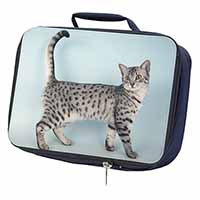 Egyptian Mau Cat Navy Insulated School Lunch Box/Picnic Bag