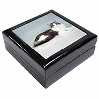 Silver, White Maine Coon Cat Keepsake/Jewellery Box