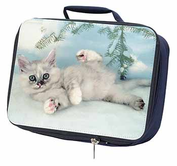 Tiffanie Kitten, Tiffany Cat Navy Insulated School Lunch Box/Picnic Bag