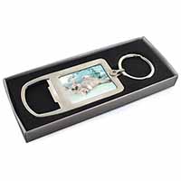 Tiffanie Kitten, Tiffany Cat Chrome Metal Bottle Opener Keyring in Box