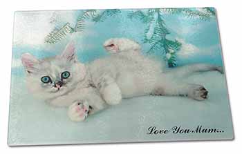 Large Glass Cutting Chopping Board Tiffanie Kitten-Tiffany Cat 