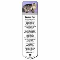 Silver Grey Persian Cat Bookmark, Book mark, Printed full colour