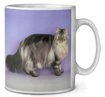 Silver Grey Persian Cat Ceramic 10oz Coffee Mug/Tea Cup